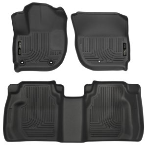 Honda Fit Floor Liners - Front and Second Seat - Husky Liners - Weatherbeater - Black - 2015